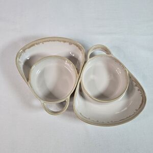 LTD Commodities LLC 2 Section Stoneware Serving Dish